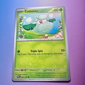 cottonee - 007/131 (common) — pokemon: prismatic evolutions
